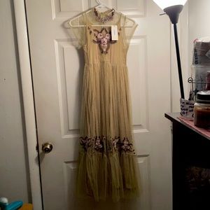 Girls Size 10 olive green Joyfolie maxi dress